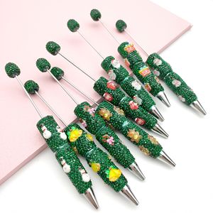 B7037 Weihnachten voller Strass Perlen kreative schwere Stift DIY Weihnachts mann Geschenk Serie Kugelschreiber Ideal für saisonale Förderung - Product Image 5