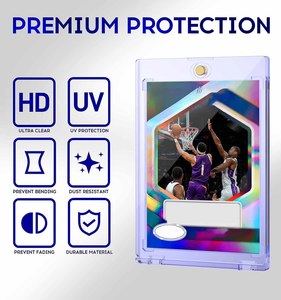 One Touch Luxury Zipper <b>Card</b> <b>Holder</b> 35pt for Clear Plastic Rigid Case for Trading <b>Cards</b> (2.5x3.5 Inches) - Product Image 6