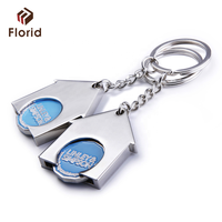 Porte-clés jeton de chariot personnalisé avec logo sur mesure, de haute qualité, fabriqué en usine, pour l'Europe