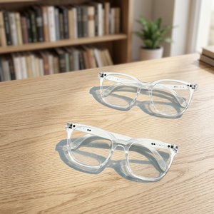 Gafas Inteligentes con Asistente de Voz IA, Marco Transparente de Plástico y Titanio, Carga Tipo C para Llamadas Telefónicas y Control de Aplicaciones - Product Image 1