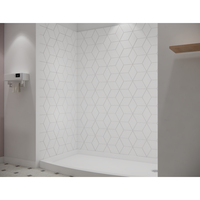 Panneau mural de douche en marbre de culture à motif d'étoiles de haute qualité Panneau arrière de douche en marbre de culture 96 ''x 60''