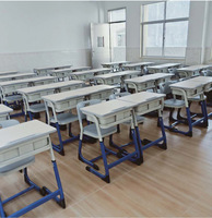 Ensemble de bureau et chaise scolaire moderne en forme de C, stable, pour salle de classe, bureau et chaise pour étudiants, best-sellers