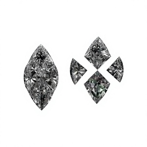 Diamants en forme de marquise et de cerf-volant, taille puzzle, couleur blanche, ensemble combiné pour la fabrication de bijoux fins - Product Image 1