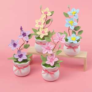 Fleur de Clematis en Crochet Faite à la Main, Vente Chaude, pour Décoration Maison & Voiture, Fête des Mères, Pâques, Halloween - Product Image 5