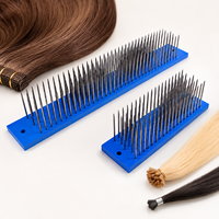Aiguilles professionnelles en acier inoxydable Hackle pour cheveux crus faisant des outils d'extensions de cheveux de perruque