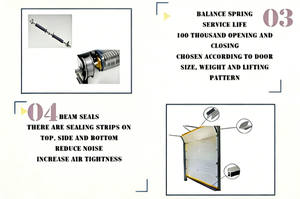 Porte de <span class=keywords><strong>garage</strong></span> sectionnelle moderne à battants verticaux, à ouverture automatique, avec isolation thermique pour utilisation en entrepôt - Product Image 4