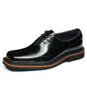 Zapatos de cuero cuadrados con cordones estilo Old Money para oficina y carrera, mocasines británicos de ante de becerro, transpirables y ligeros para verano. - Product Image 4