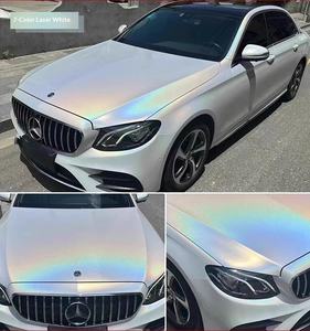 Film de protection de carrosserie automobile en PVC cristal métallique argenté Alexandria gris argenté givré, film de changement de couleur PET à coller à sec, rouleau complet - Product Image 4