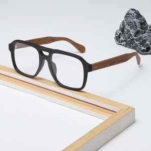 กรอบแว่นตาอะซิเตททรงสี่เหลี่ยม แฟชั่น OEM ODM ป้องกันแสงสีฟ้า สำหรับทุกเพศทุกวัย - Product Image 1