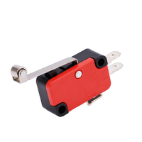 Prix usine – Micro-interrupteur rouge et noir 15A/16A avec levier à rouleau métallique 6,3 mm et bornes à connexion rapide pour contrôle moteur