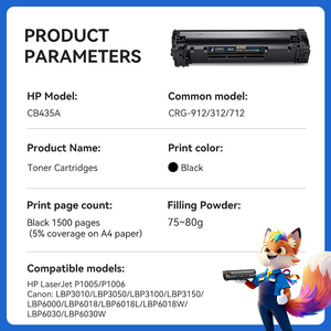 Cartouche de <span class=keywords><strong>toner</strong></span> CB435A CB436A 35A 35X compatible avec HP LaserJet P1002/P1003/P1004/P1005/P1006/P1009/LBP-3010/3050/3100/3108 - Product Image 2
