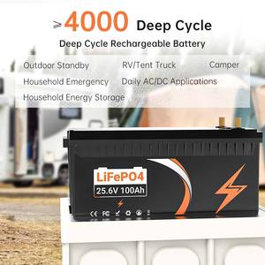 Batería de fosfato de litio LiFePO4 de 24V 25.6V 100Ah para energía solar, en stock en la UE, sin impuestos, paquete de baterías de 100Ah 200Ah 280Ah 300Ah, batería de iones de litio de 24V - Product Image 6