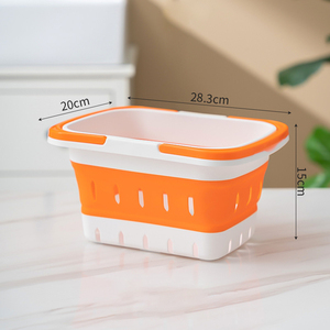 Cestini pieghevoli <span class=keywords><strong>per</strong></span> la biancheria in plastica con manici Smart salvaspazio Design <span class=keywords><strong>per</strong></span> lavare il contenitore della cucina <span class=keywords><strong>per</strong></span> il <span class=keywords><strong>bagno</strong></span> della camera da letto - Product Image 5