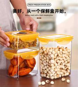 Juego de Recipientes de Plástico para Alimentos con Tapa Hermética, Organizador de <span class=keywords><strong>Cocina</strong></span>, Lonchera para Exteriores, Caja de Conservación de Alimentos - Product Image 6