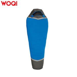 Sac de couchage Woqi Mummy 3 saisons bleu paon léger respirant en nylon pour adulte, longueur standard, randonnée, camping - Product Image 2