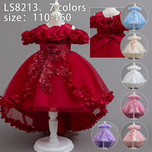 Robe de princesse pour fille, robe de demoiselle d'honneur pour fête d'anniversaire transfrontalière, robe de performance de <span class=keywords><strong>piano</strong></span> haut de gamme pour fille d'hôtesse pour enfants - Product Image 1