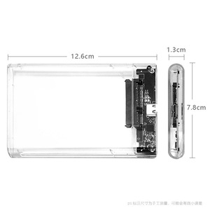 Transparent 2.5 Inch USB 3.0 HDD <b>SSD</b> Enclosure Plastic Case <b>External</b> <b>Hard</b> <b>Drive</b> Box For Mechanical Solid State Disk - Product Image 4