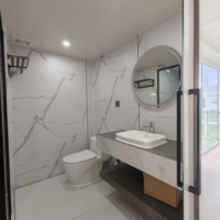 Maison modulaire en aluminium préfabriquée, type capsule, M7, avec cuisine et salle de bain, pour location de vacances