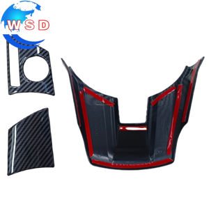 WSD ฝาครอบพวงมาลัยคาร์บอนไฟเบอร์สำหรับ2022 <span class=keywords><strong>Xpander</strong></span> อุปกรณ์ตกแต่งภายในรถยนต์ - Product Image 3