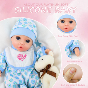Muñecas <span class=keywords><strong>Reborn</strong></span> <span class=keywords><strong>de</strong></span> <span class=keywords><strong>Silicona</strong></span> <span class=keywords><strong>de</strong></span> 10 Pulgadas (35 cm), Cuerpo Completo, Micro Prematuros Realistas, para Niños Pequeños - Product Image 2