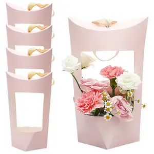 Untuk Pengaturan Ulang Tahun Pernikahan, Hari Valentine, Kursus Bunga, Mengunjungi Teman-teman Kerajinan Kotak Hadiah Bunga Kertas