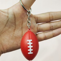 Porte-clés Mini Ballon de Rugby en PVC, Pendentif de Simulation, Accessoire de Bijoux DIY, Souvenir de Jeu Sportif, Petit Cadeau Promotionnel