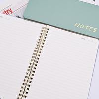 Cahiers à spirales reliés en cuir A5 avec logo personnalisé, journal avec poche, beau carnet