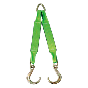 Sangle <span class=keywords><strong>de</strong></span> <span class=keywords><strong>remorquage</strong></span> 3 "X24" V Bridle Strap avec 8 "J Hook & Forged <span class=keywords><strong>Triangle</strong></span> D Ring pour <span class=keywords><strong>remorquage</strong></span> à plat - Product Image 1