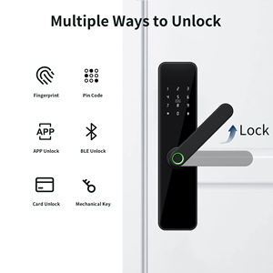 Serrure de porte intelligente Bluelock, empreinte digitale, mot de passe, application, télécommande, serrure électronique pour porte d'entrée d'appartement - Product Image 2