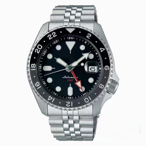 Lujoso No. Reloj Deportivo Mecánico para Hombre, 5 ATM, Resistente al Agua, con Indicador GMT, Esfera con Agujas, Correa de Acero Inoxidable de 22 mm, Modelo de Cinco Filas - Product Image 5