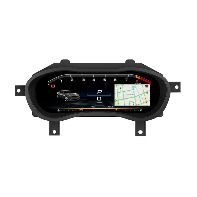 New 12.3" Digital Dashboard LCD Instrument Cluster Built-in GPS Navigation 1080P HD for Challenger Speedometer (Plug Play)