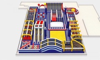 Nouveau design immense terrain de jeux extérieur trampoline gonflable parcours d'obstacles parc d'attractions pour enfants n adultes