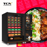 Máquina Expendedora de Alimentos Calientes TCN con Pantalla Táctil, 24 Horas, Gran Capacidad, para Venta de Snacks y Bebidas