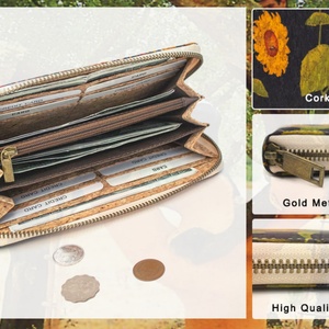 For Vegan Cork RFID Blocking Short Open Fruit Pattern Men's <b>Wallet</b> & Cosmetic Purse - Product Image 5