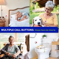Daytech Meilleur téléavertisseur sans fil pour infirmières, idéal pour hôpitaux, cliniques et maisons de retraite - Portée de 500 pieds, dispositif d'urgence SOS personnalisable
