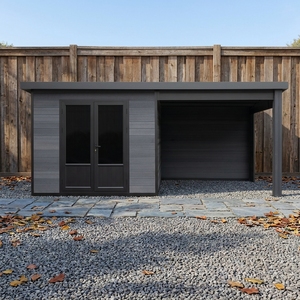 <span class=keywords><strong>Abri</strong></span> <span class=keywords><strong>de</strong></span> <span class=keywords><strong>jardin</strong></span> moderne en bois série D, robuste, avec fenêtres à température constante et verre anti-effraction, directement <span class=keywords><strong>de</strong></span> l'usine - Product Image 3