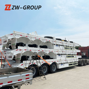 Heavy Duty Lowboy Lowbed Remolque Transporte Máquina pesada Camión de cama baja Semirremolque con escalera mecánica - Product Image 5