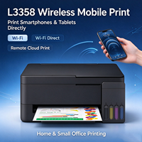 Printer Ink Tank Warna L3358 A4 3-in-1 Cetak Salin Pindai Nirkabel WiFi Cetak Mobile Tinta Kapasitas Tinggi untuk Rumah Kantor Kecil