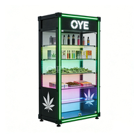 Vitrine de magasin de détail en verre pour boutique de tabac avec éclairage LED