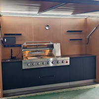 Nouveauté 2026 : Modules de cuisine extérieure personnalisables en gros, comprenant un barbecue à gaz, un meuble de cuisine et un abri