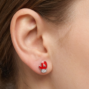 Boucles d'oreilles clous ZG mignonnes en laiton avec motif cœur et zircon rond, idéales pour Noël et les fêtes, cadeau de Noël - Product Image 6