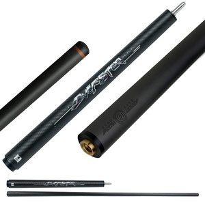 Taco de billar Little Monster-Cyber de 2 piezas de fibra de carbono, tecnología negra, 41 pulgadas, punta de 12.9 mm con bolsa de cuero suave - Product Image 1
