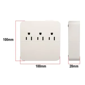 Multicontact Power Strip Ac Power Plug Pure Copper With 4 Usb Multi Socket Extension