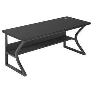 Bàn máy tính khung kim loại thanh lịch với bộ lưu trữ có thể mở rộng moden bàn chơi game gia đình đơn giản cho phòng ngủ tăng cường phong cách thoải mái - Product Image 1