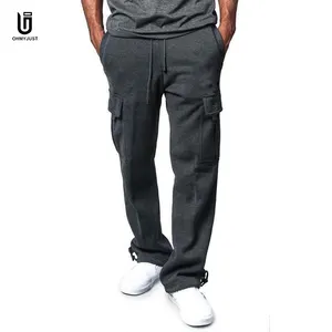 High Street Joggers Wide Leg Sweatpants Loose Fit 100%Cotton heavy Weight Sweats Custom logo Cargo Pants