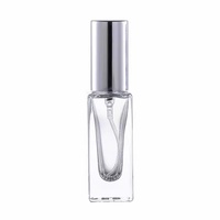 Flacon pulvérisateur carré transparent personnalisé de 5 ml et 10 ml, atomiseur de parfum en verre avec pompe pulvérisatrice, 100 pièces