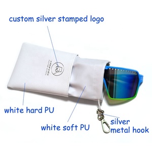 Sacs cadeaux en cuir PU <span class=keywords><strong>souple</strong></span> pour fête, <span class=keywords><strong>étui</strong></span> pour <span class=keywords><strong>lunettes</strong></span> de soleil avec logo personnalisé - Product Image 3