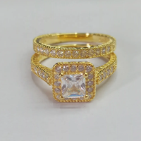 Ensemble de bagues empilables pour femmes en argent sterling 925 avec zircone cubique de 2,5 mm, demi-alliance de mariage pour la mariée
