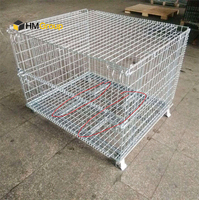 Grandes Cages Industrielles Grillagées Métalliques Galvanisées Pliables et Empilables
