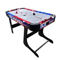 Table de hockey sur air OEM de 4 pieds, peu encombrante, avec pieds pliables, jeu de sol électrique pleine grandeur pour adultes, construction en MDF